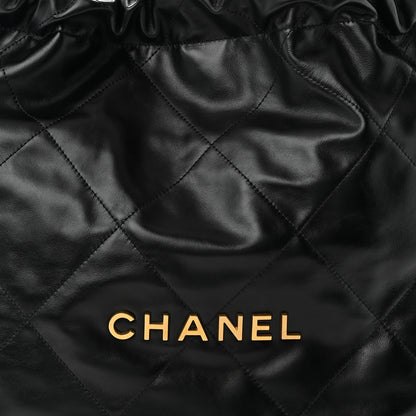 Chanel Shiny Calfskin Quilted Chanel 22 Black 9 of 12