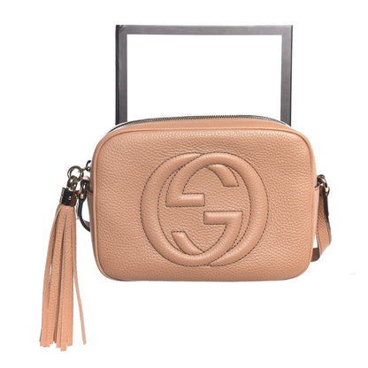 Gucci Pebbled Calfskin Small Soho Disco Bag Rose Beige 8 of 8