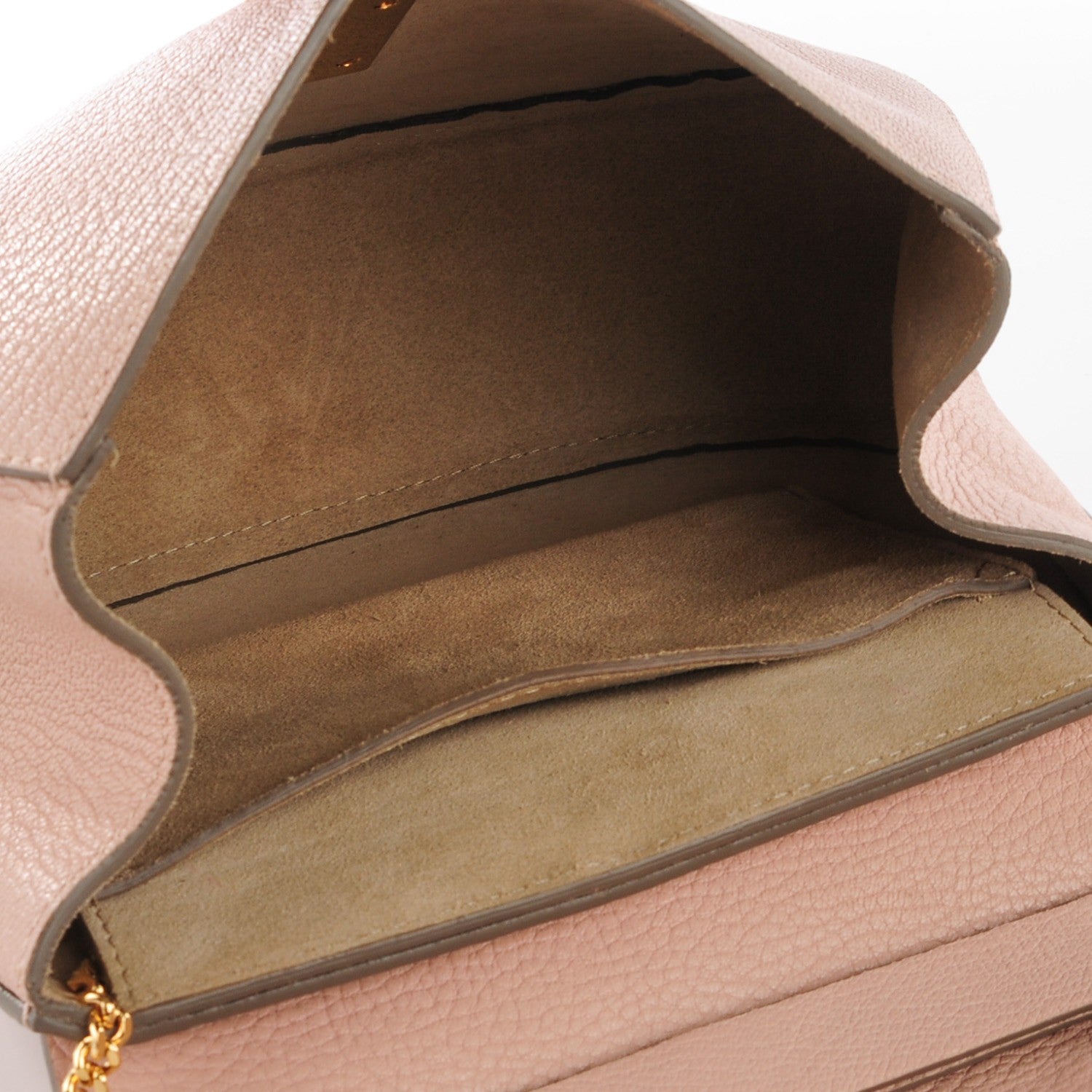 Chloe Grained Lambskin Drew Shoulder Bag Cement Pink 6 of 10