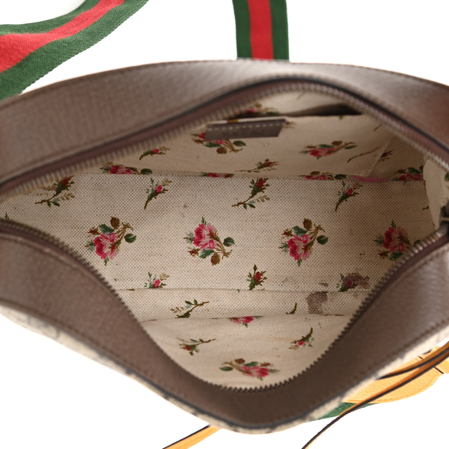 Gucci GG Supreme Monogram Web Neo Vintage Shoulder Bag Beige New Acero Crop 5 of 10