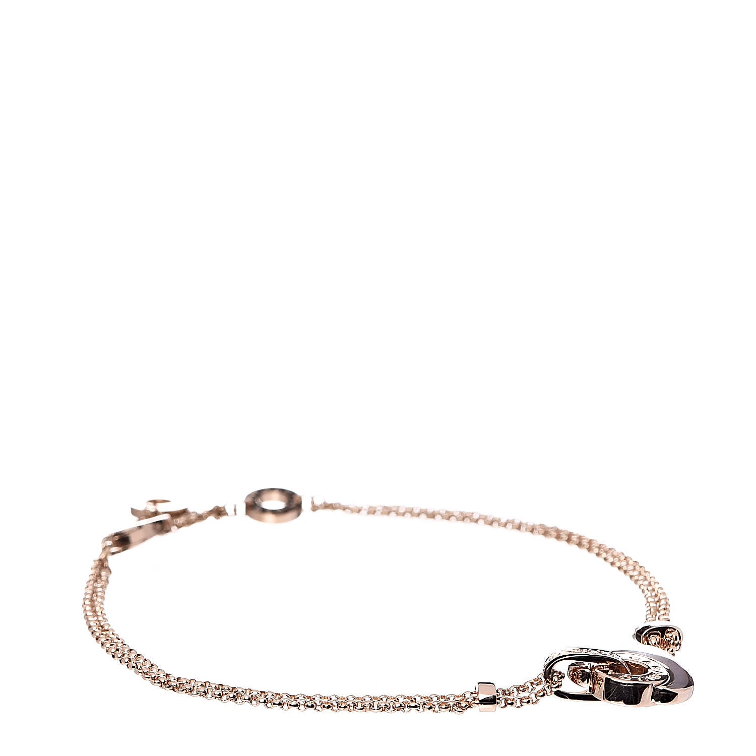 Bulgari 18K Rose Gold Diamond Mother of Pearl Cuore Bracelet 1 of 5