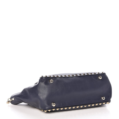 Valentino Garavani Vitello Small Rockstud Tote Marine 5 of 11