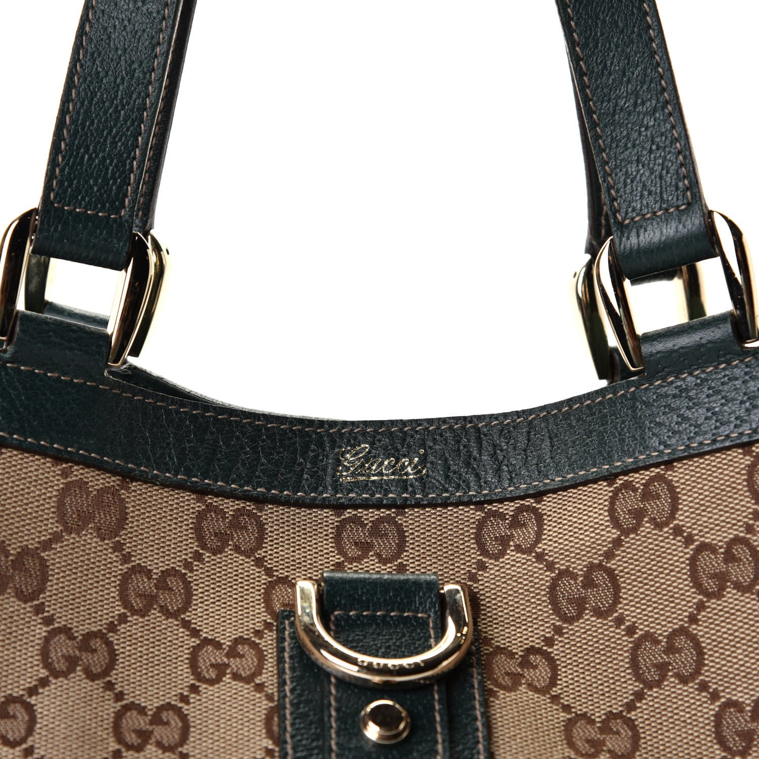 Gucci Monogram Large Abbey Tote Green 6 of 8