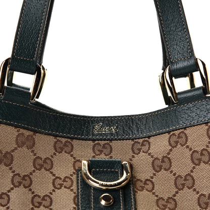 Gucci Monogram Large Abbey Tote Green 6 of 8