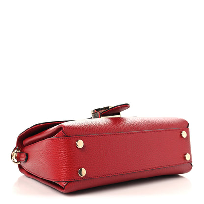 Gucci Dollar Calfskin Interlocking G Top Handle Shoulder Bag Red 4 of 10