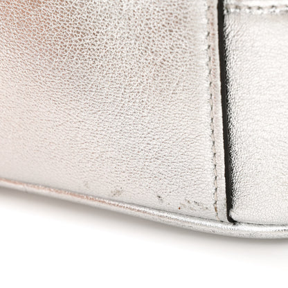 Gucci Metallic Sakai Be Green Calfskin Diagonal Stitched Blondie Top Handle Bag Silver 12 of 14