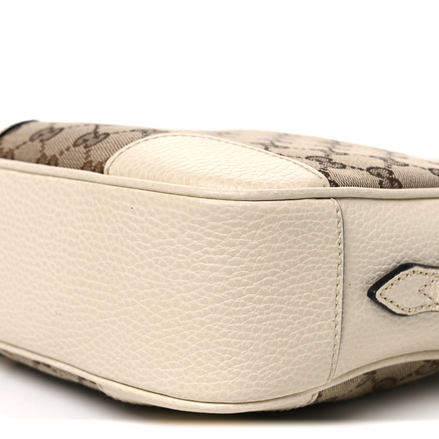 Gucci Monogram Dollar Calfskin Mini Bree Messenger Bag Beige Ebony Avoire 9 of 9