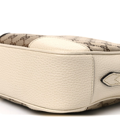Gucci Monogram Dollar Calfskin Mini Bree Messenger Bag Beige Ebony Avoire 9 of 9