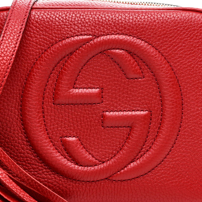 Gucci Pebbled Calfskin Small Soho Disco Bag Tabasco Red 8 of 10