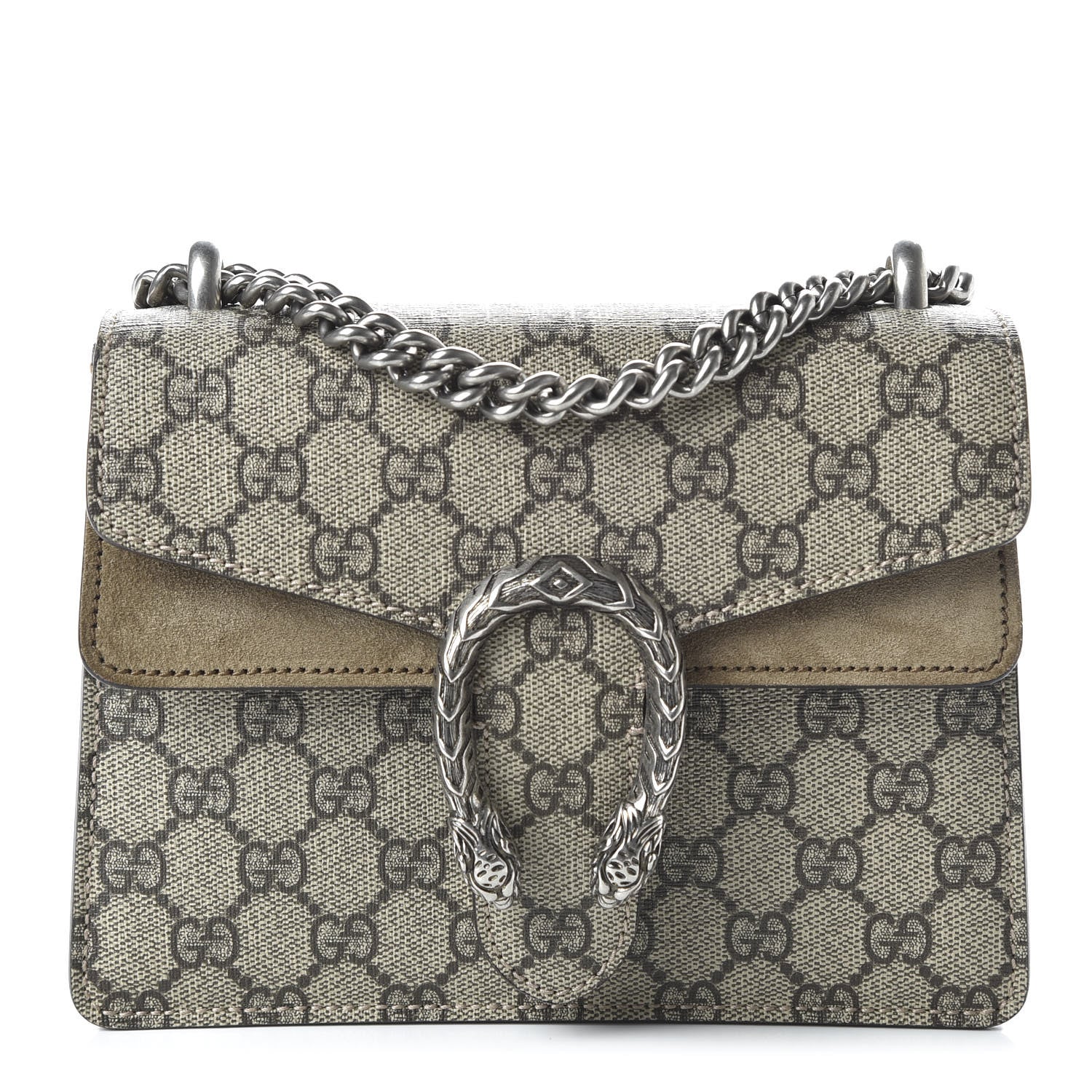 Gucci GG Supreme Monogram Mini Dionysus Shoulder Bag Taupe 1 of 10