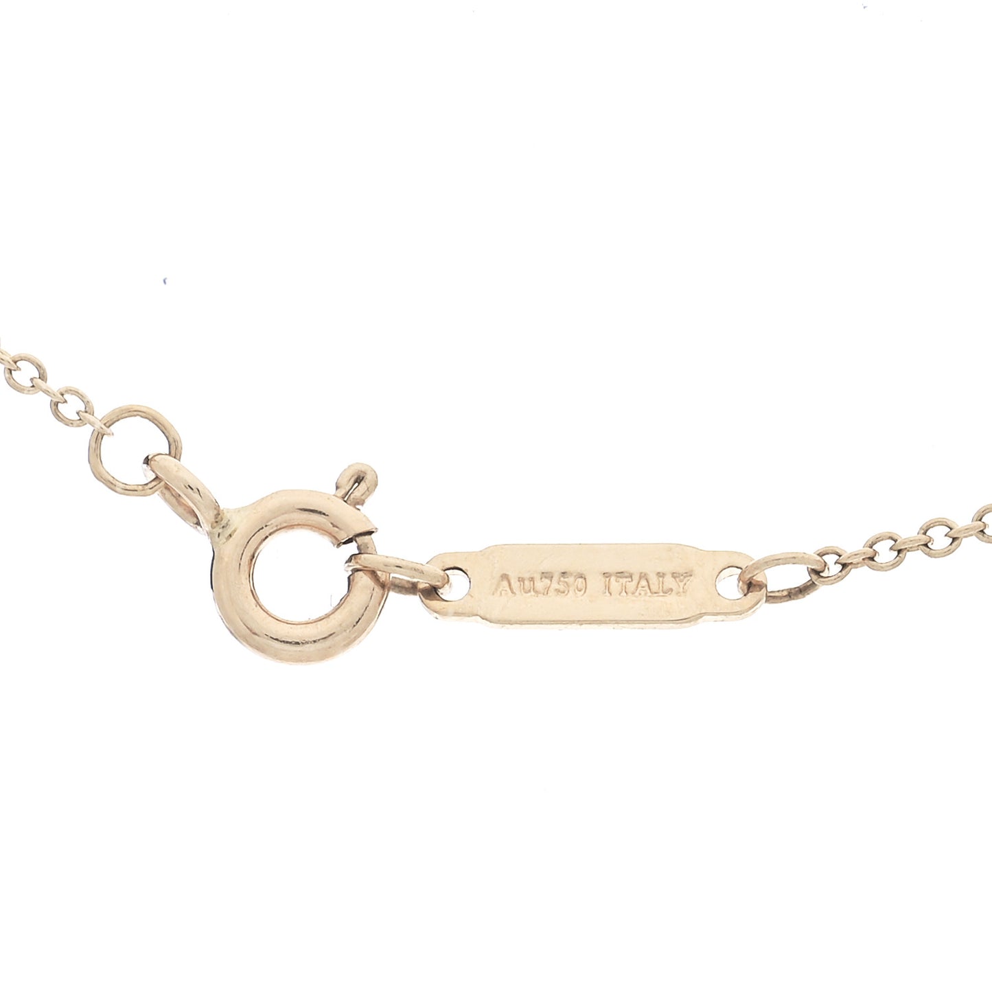 18K Yellow Gold Diamond Small T Smile Pendant Necklace