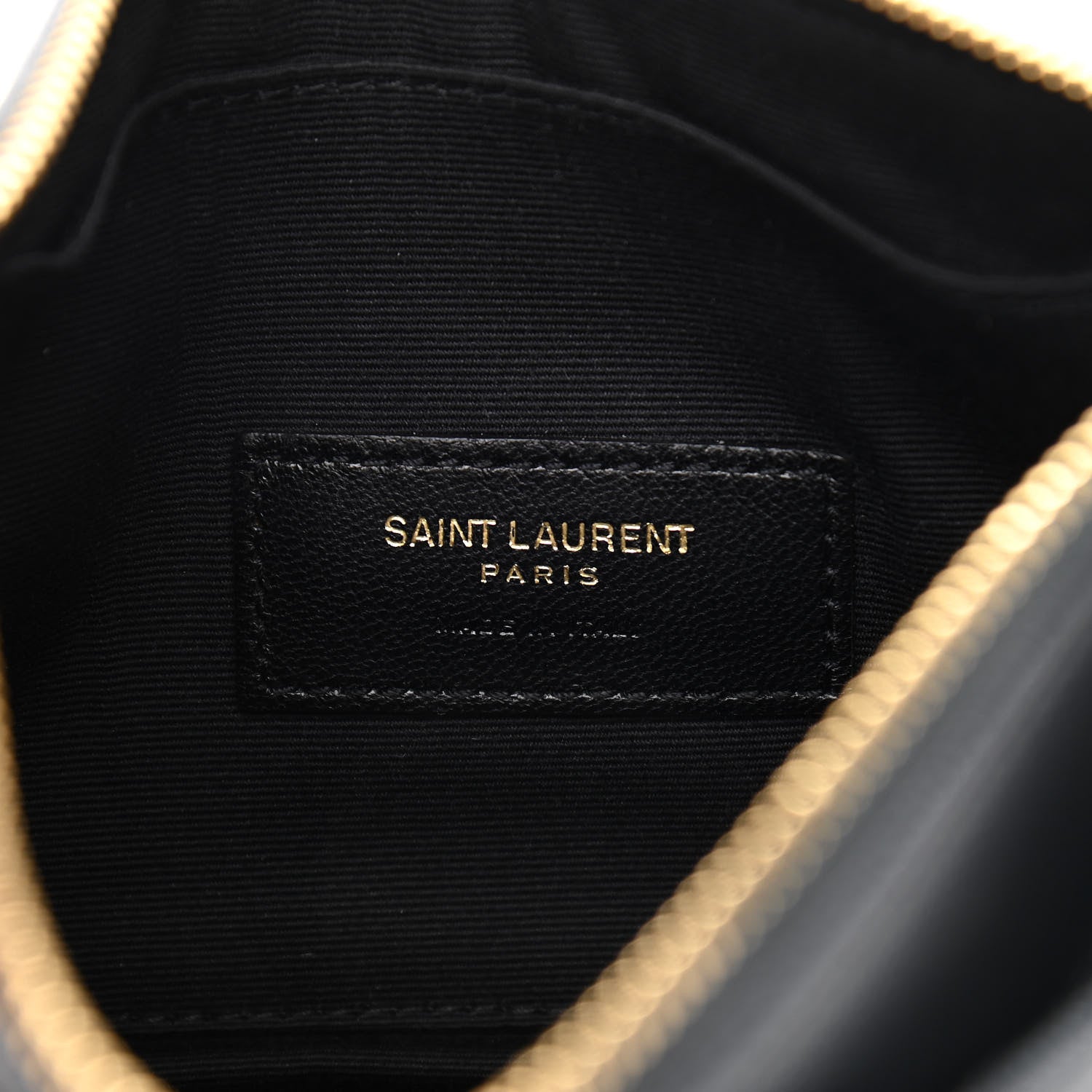 Saint Laurent Grain De Poudre Chevron Monogram Bill Pouch Storm 6 of 7