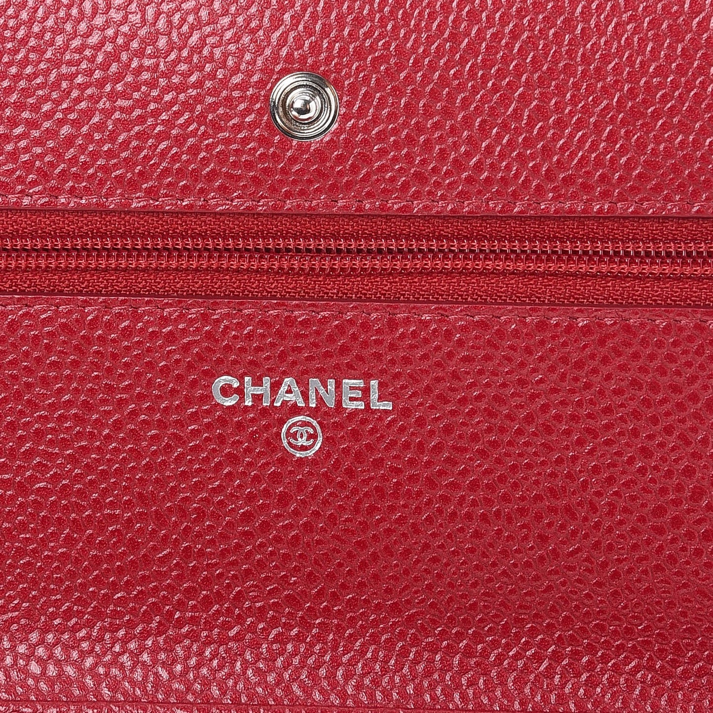 Caviar Quilted Wallet On Chain WOC Dark Pink