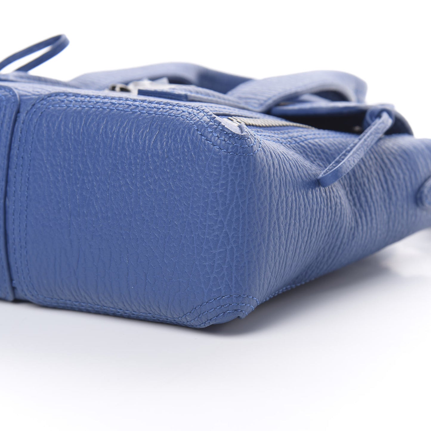 3.1 Textured Calfskin Mini Pashli Satchel Cerulean