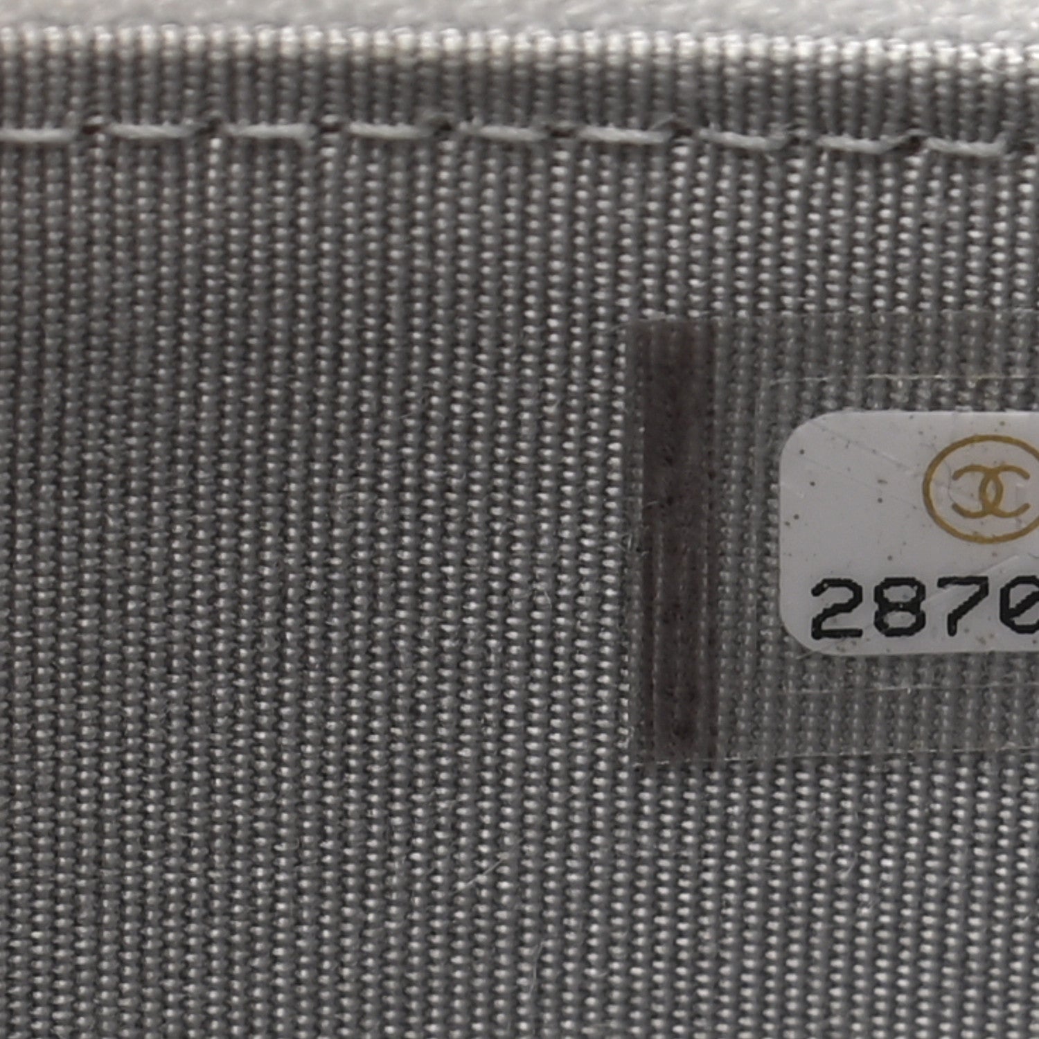 Chanel Caviar Quilted Classic Zip Boy Pouch Grey 6 of 8