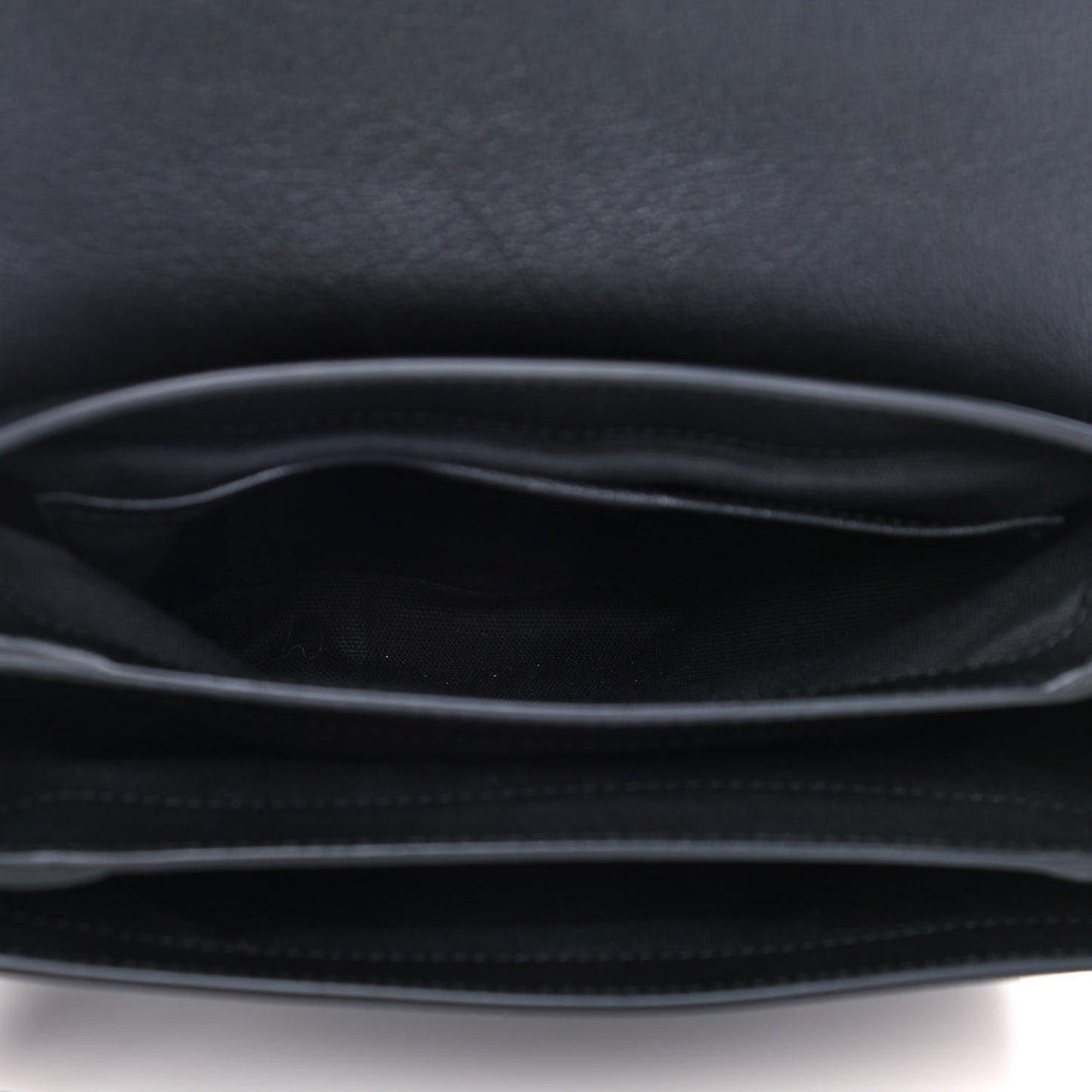 Calfskin Small Twin Skull Chain Crossbody Black