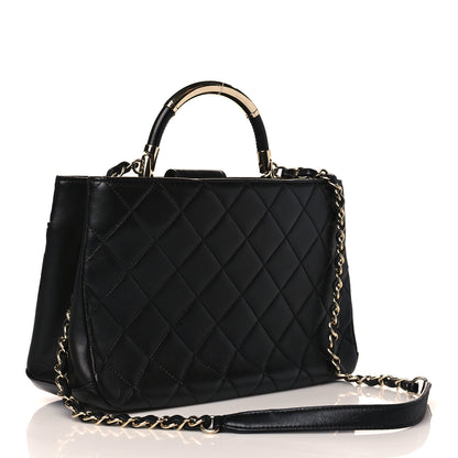 Chanel Lambskin Carry Chic Shopping Tote Black 6 of 25