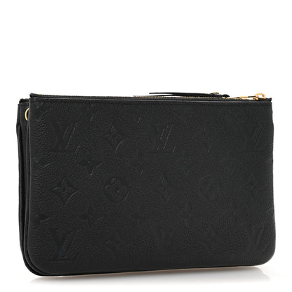 Louis Vuitton Empreinte Double Zip Pochette Black 3 of 8
