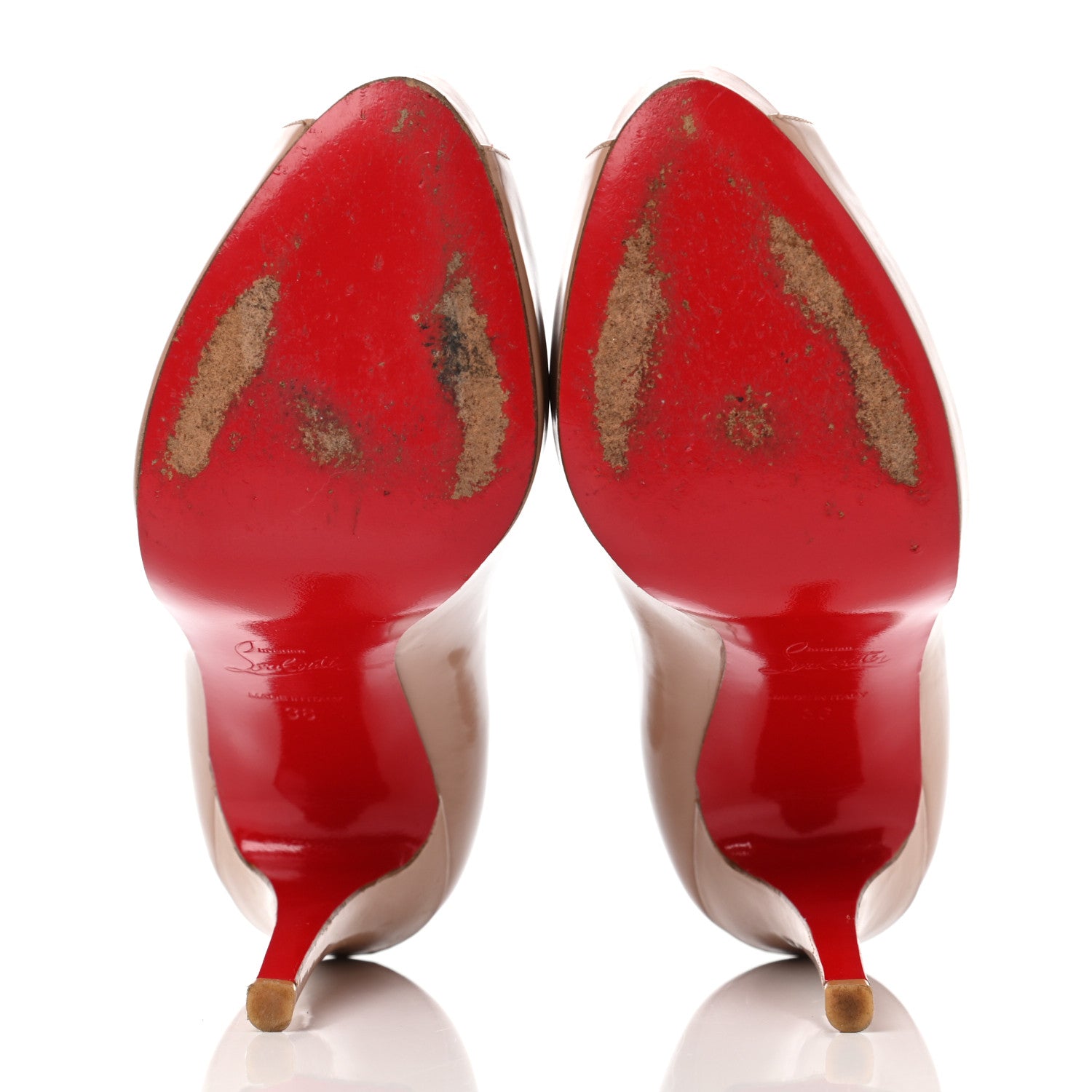 Christian Louboutin Patent New Very Prive 120 Pumps 36 Nude 5 of 7
