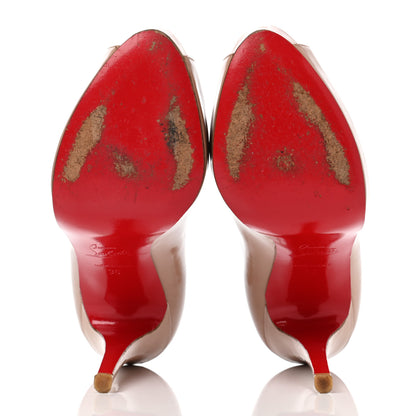 Christian Louboutin Patent New Very Prive 120 Pumps 36 Nude 5 of 7
