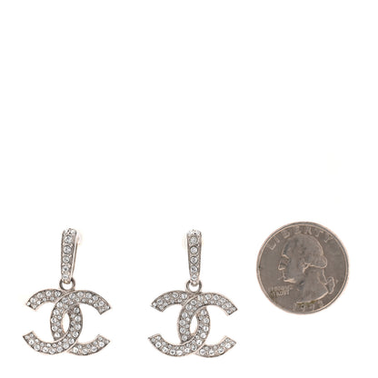Chanel Crystal Palais Garnier CC Drop Earrings Silver 2 of 5