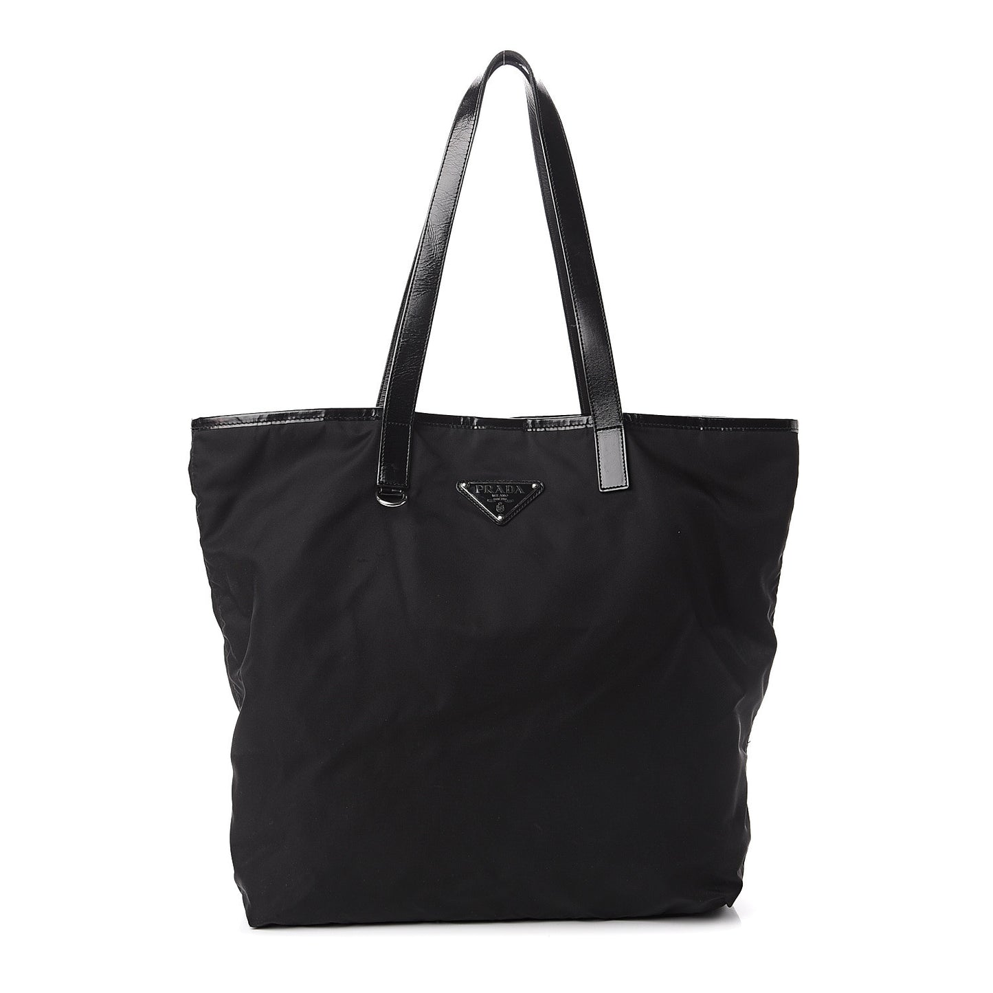 Tessuto Nylon Soft Calf Tote Nero Black
