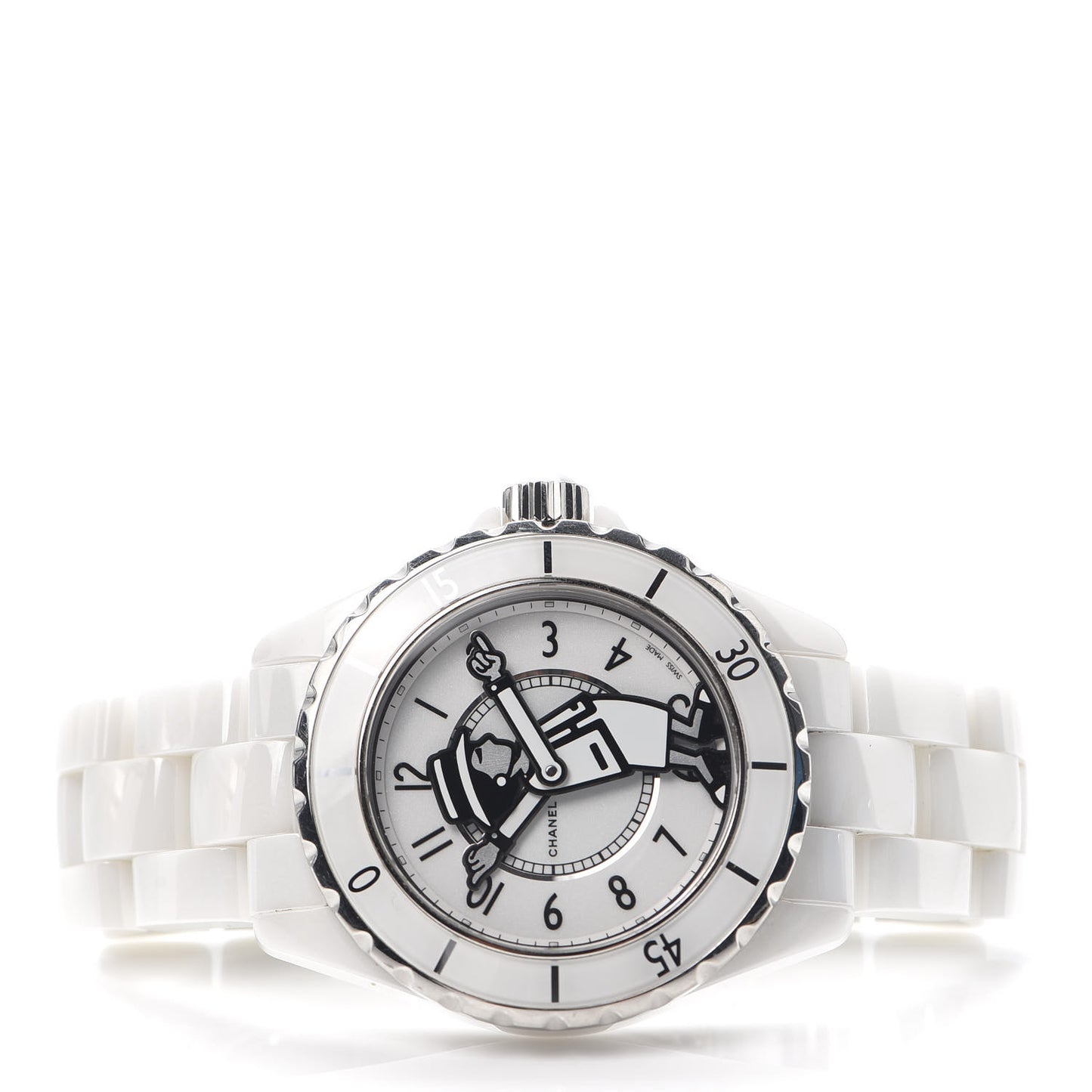 Stainless Steel Ceramic 38mm J12 Limited Edition Mademoiselle Automatic Watch White