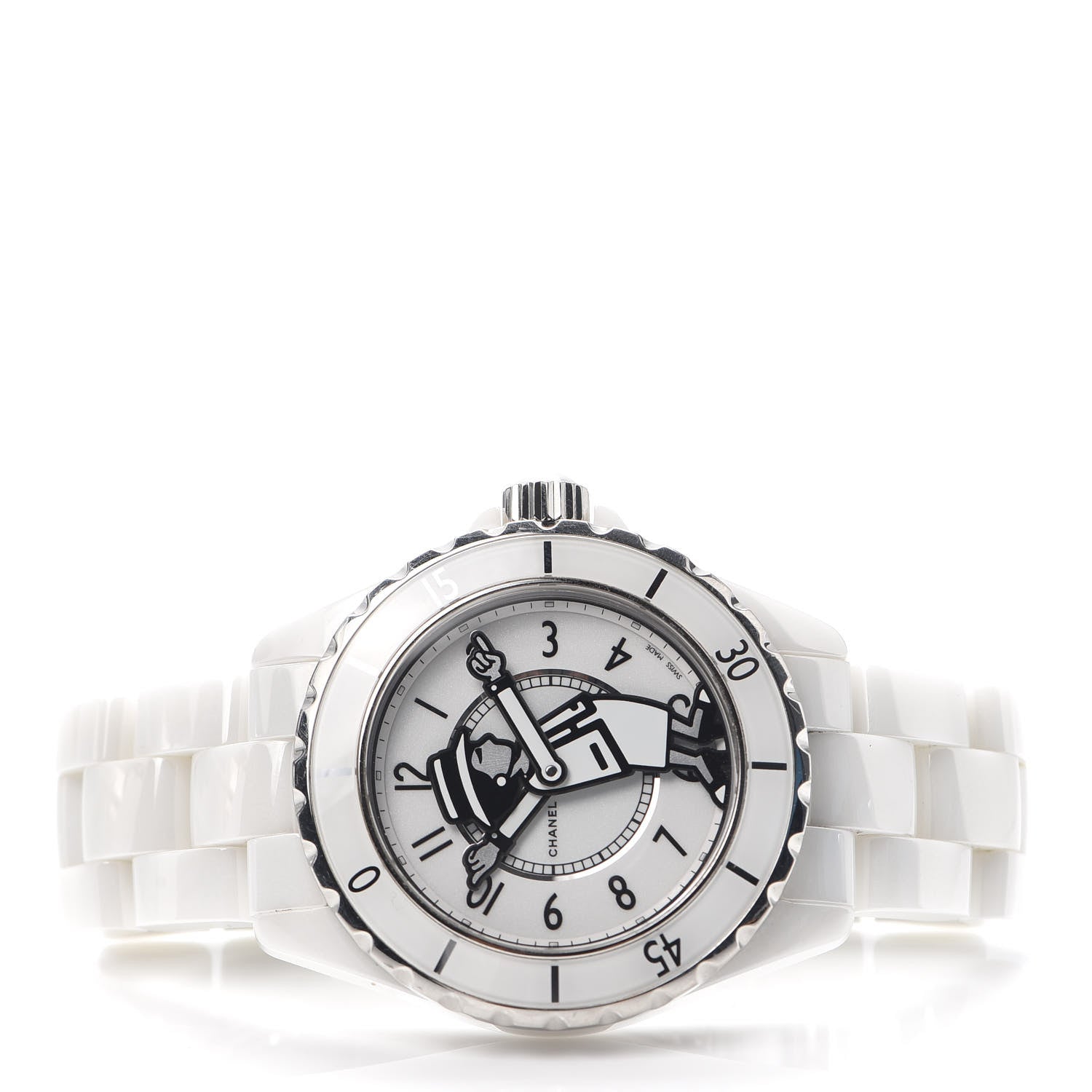 Chanel Stainless Steel Ceramic 38mm J12 Limited Edition Mademoiselle Automatic Watch White 2 of 6
