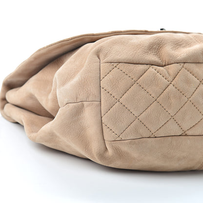 Chanel Suede Quilted Large Trianon Messenger Flap Beige 9 of 11