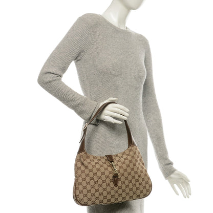 Gucci Monogram Small Jackie O Hobo Brown 2 of 8