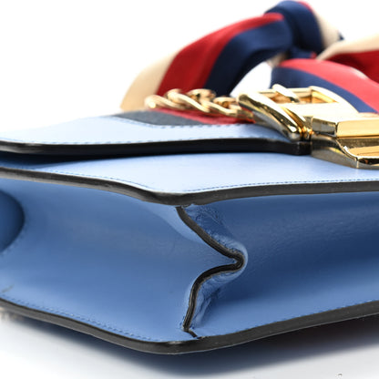 Gucci Calfskin Mini Sylvie Chain Shoulder Bag Clear Sky Blue 11 of 17