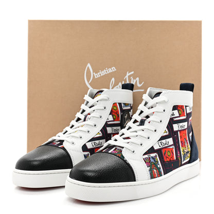 Christian Louboutin Mens Louis Tarot Print Orlato Flat Sneakers 44 Black Multicolor 14 of 14