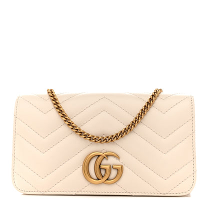 Gucci Calfskin Matelasse GG Marmont Mini Bag White 1 of 9