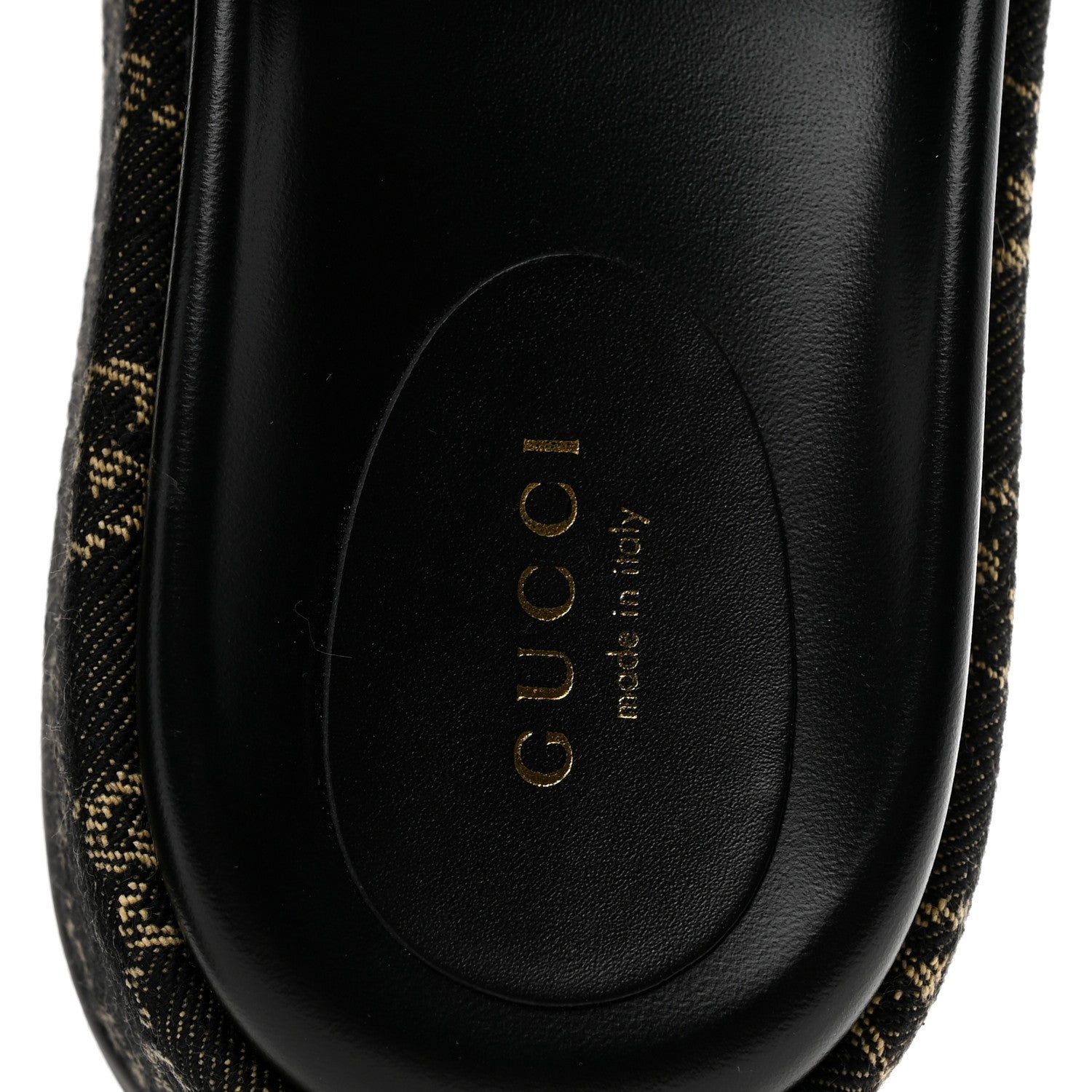 Gucci Jacquard Black Denim GG Monogram Angelina Platform 55mm