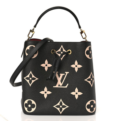 Louis Vuitton Empreinte Monogram Giant Neonoe MM Black Beige 3 of 10