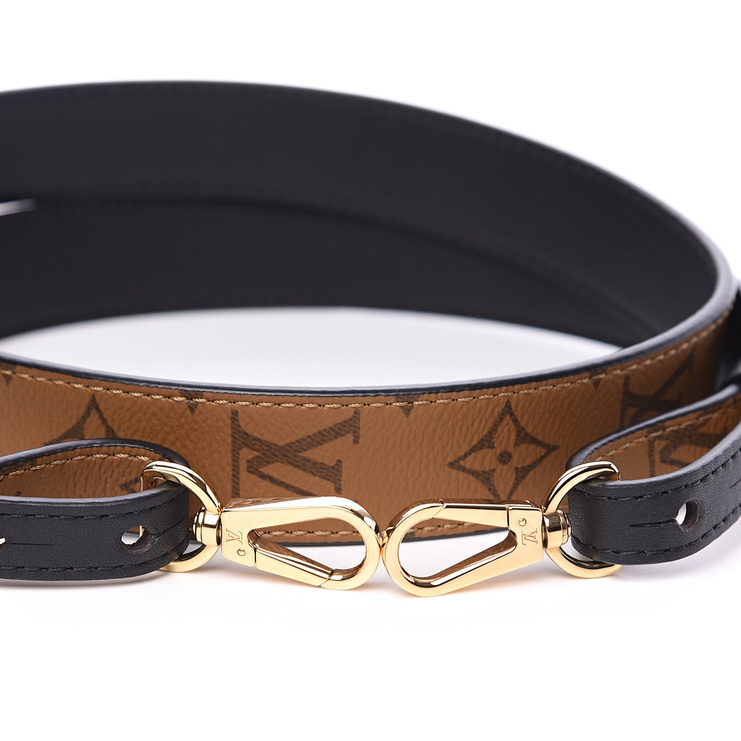 Louis Vuitton Reverse Monogram Bandouliere Shoulder Strap XL Black 3 of 5