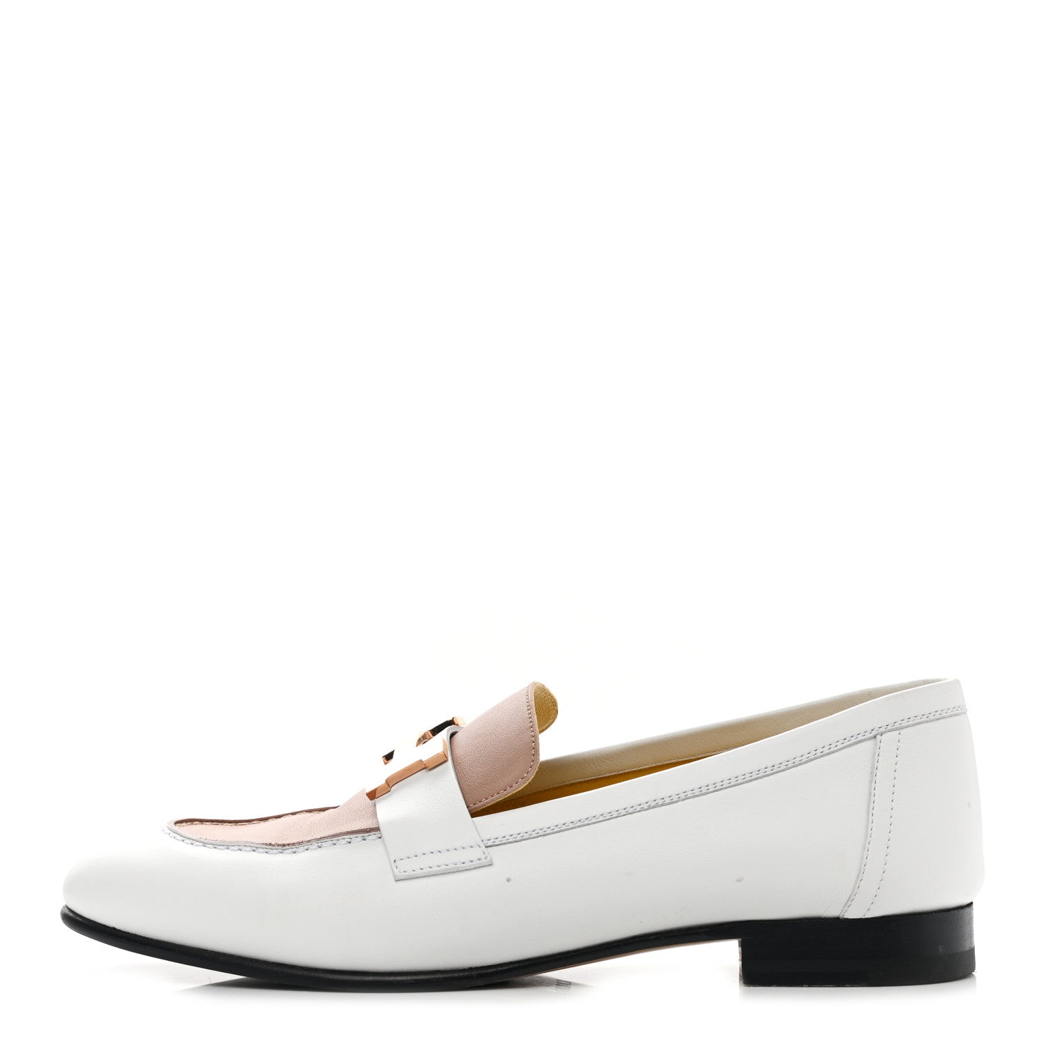 Hermes Calfskin Womens Paris Loafers 36 White Bois De Santal 1 of 15