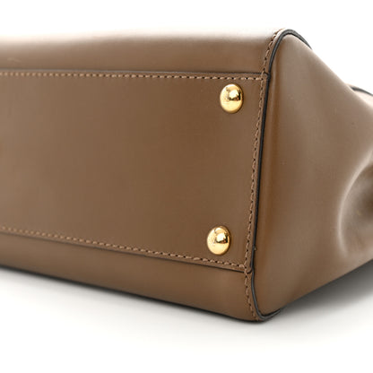 Fendi Vitello Morgan Fabric Jacquard Pequin Medium Peekaboo Iconic Satchel Foresta Tobacco Black 10 of 10