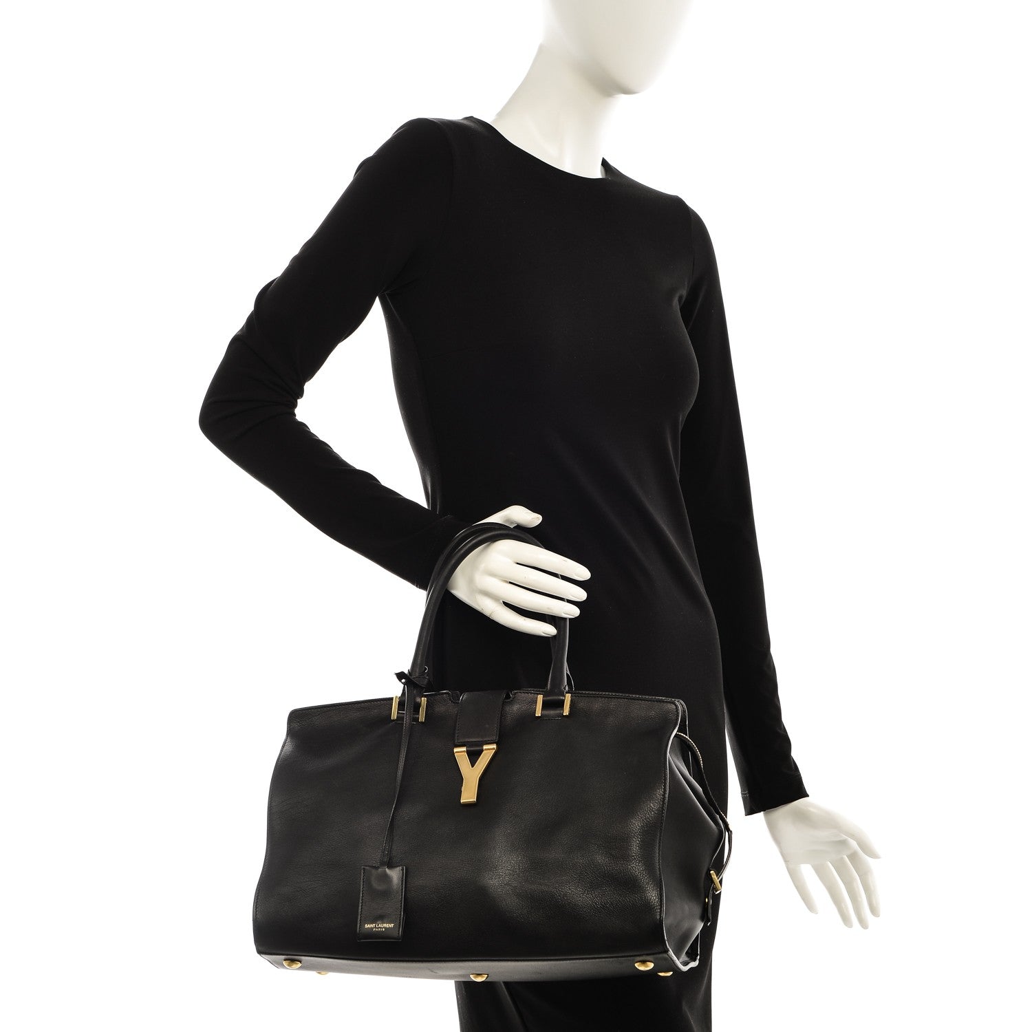 Saint Laurent Calfskin Medium Classic Y Cabas Black 2 of 9
