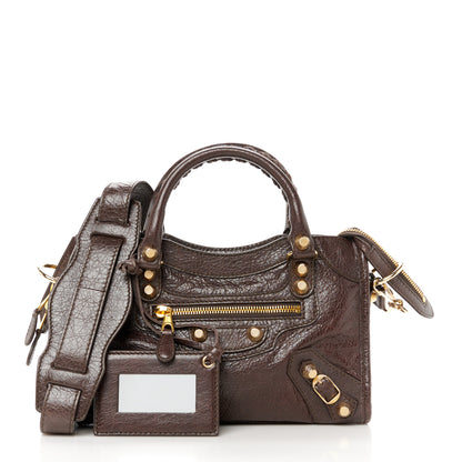 Balenciaga Agneau Giant 12 Gold Hardware Mini City Charbon 3 of 11