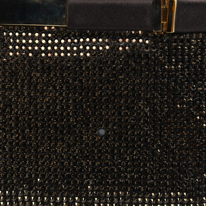 Judith Leiber Swarovski Crystal Minaudiere Top Handle Clutch Brown Gold 6 of 7