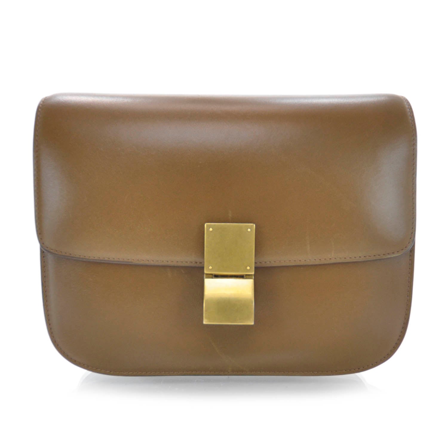 Celine Leather Medium Classic Box Flap Bag Camel 1 of 8