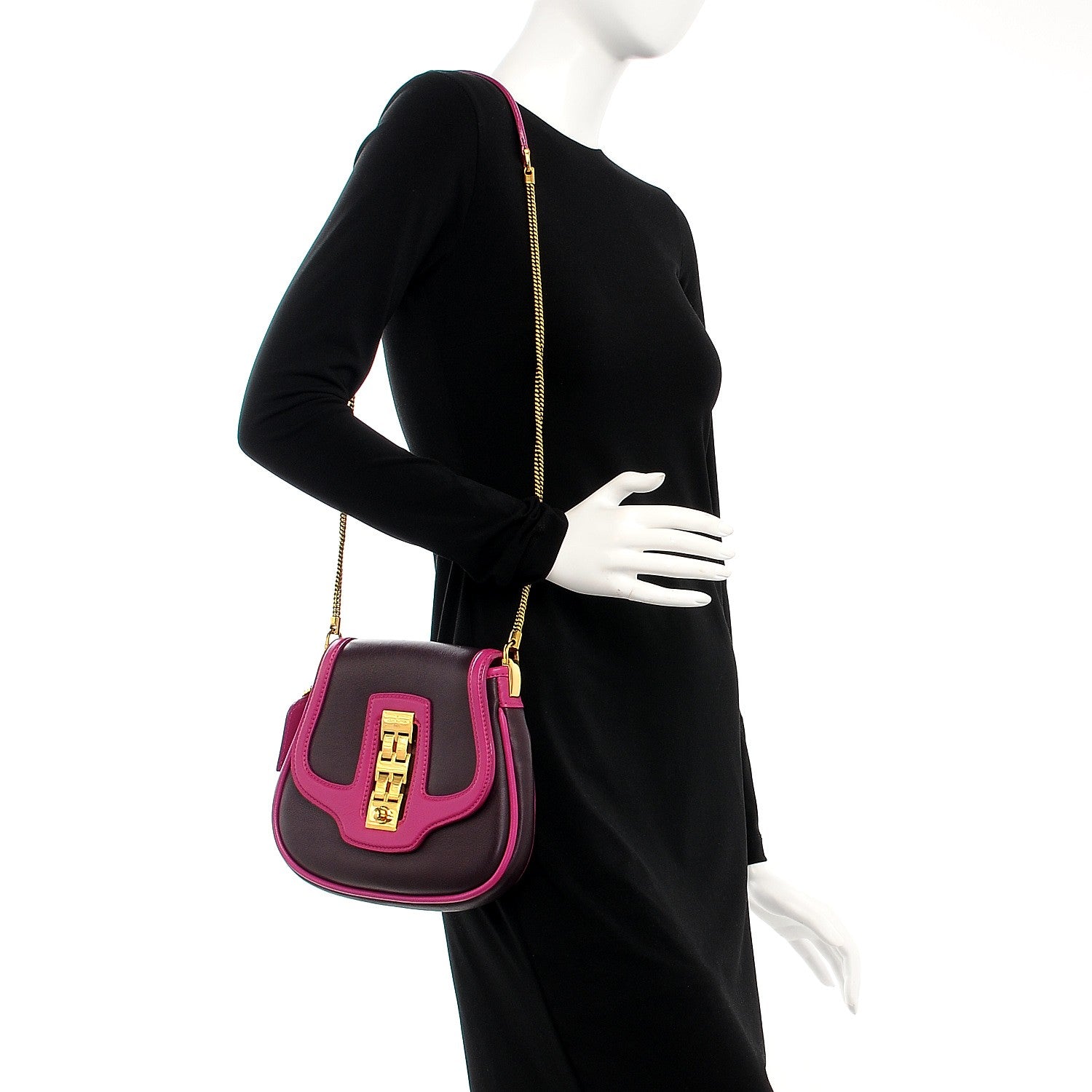 Louis Vuitton Cuir Art Deco Trapeze Prune Cyclamen 2 of 7