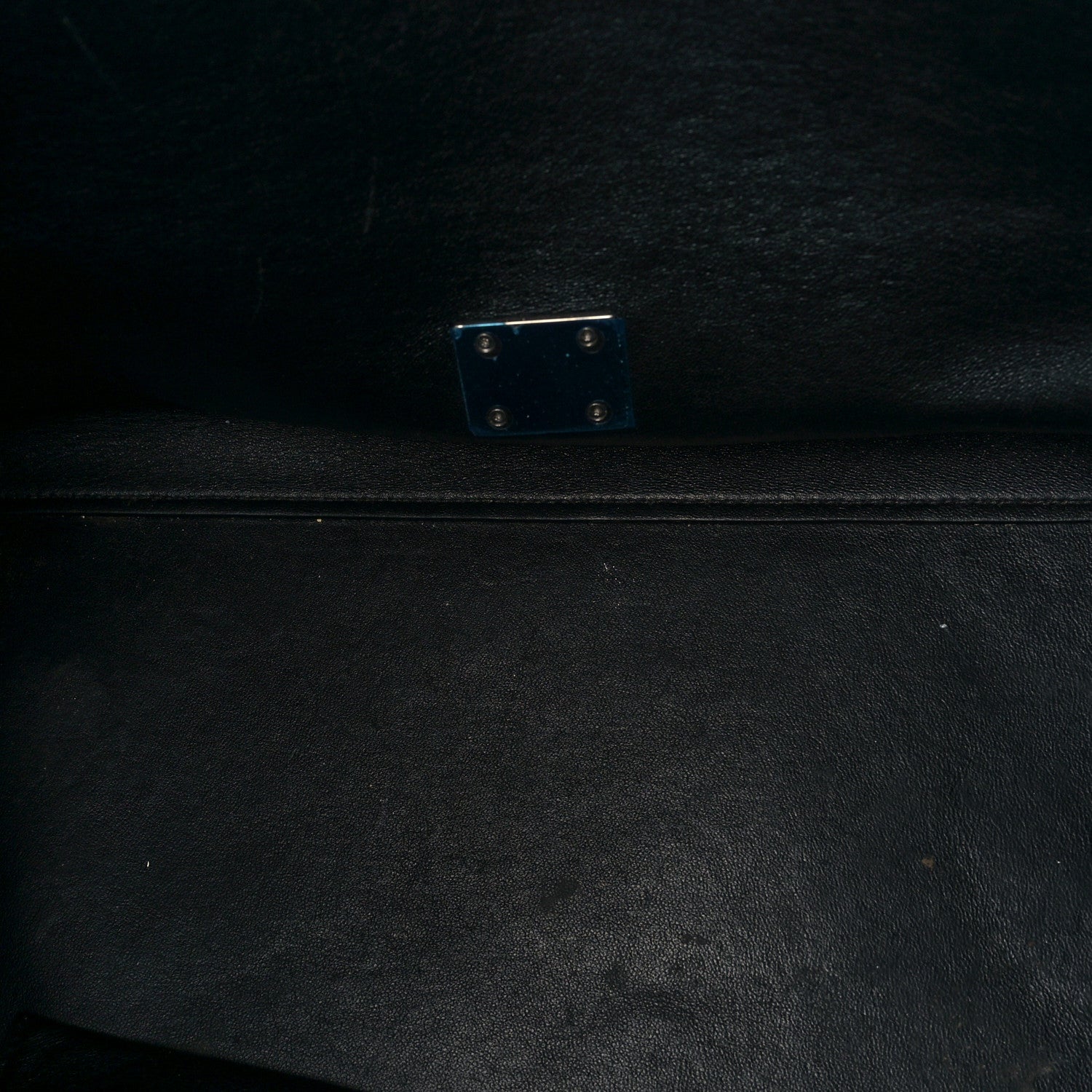 Celine Drummed Calfskin Suede Large Trapeze Black 10 of 10