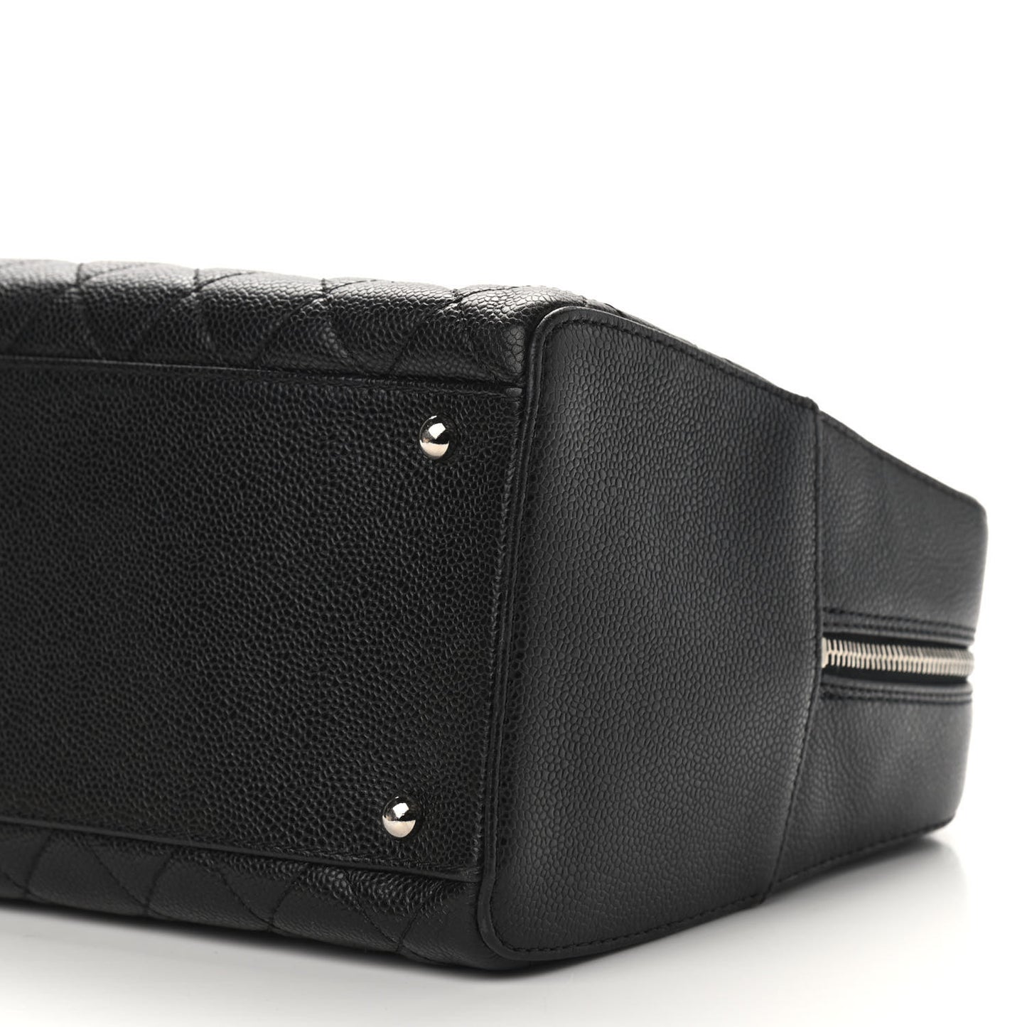 Caviar Quilted Bowler Black