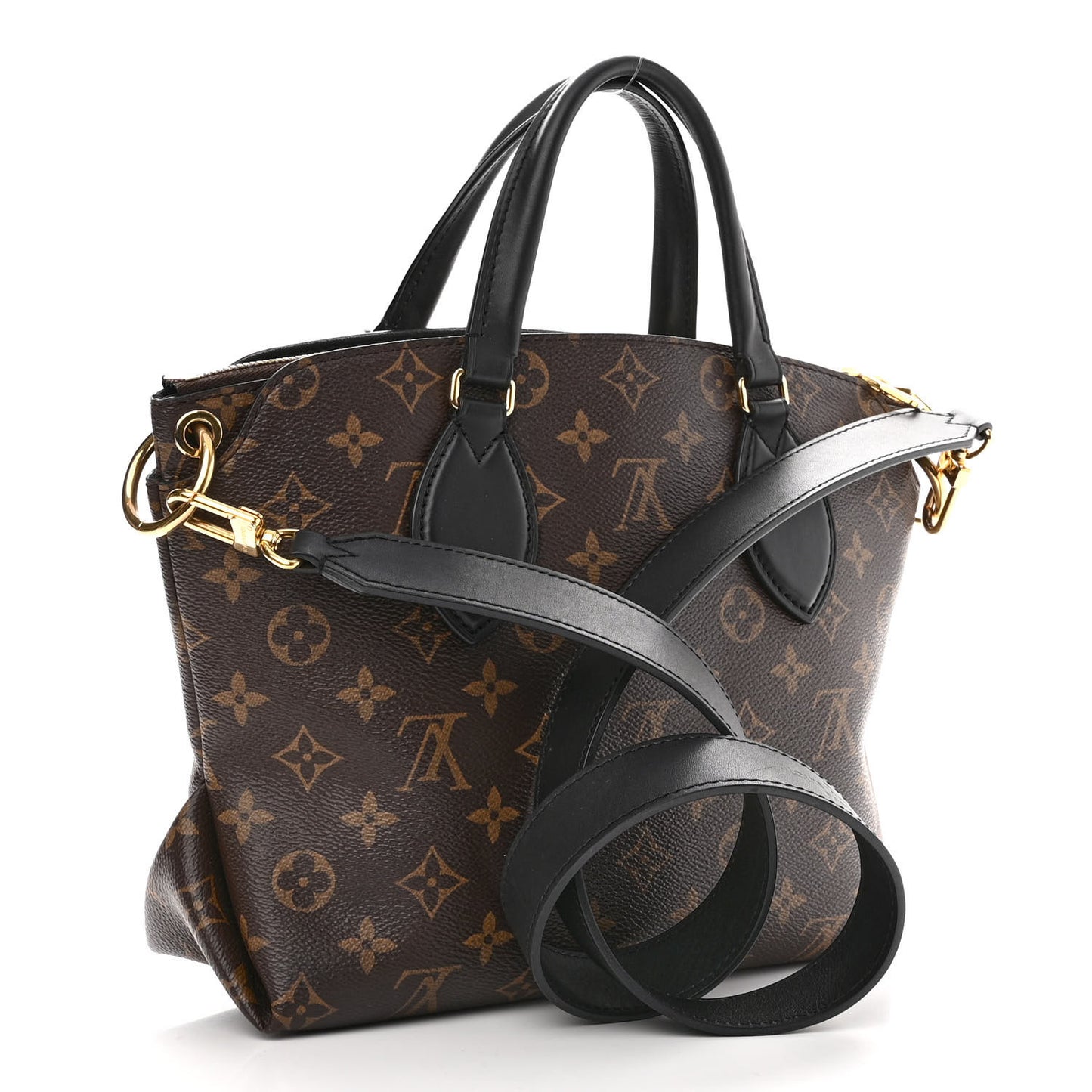 Monogram Flower Zipped Tote PM Black