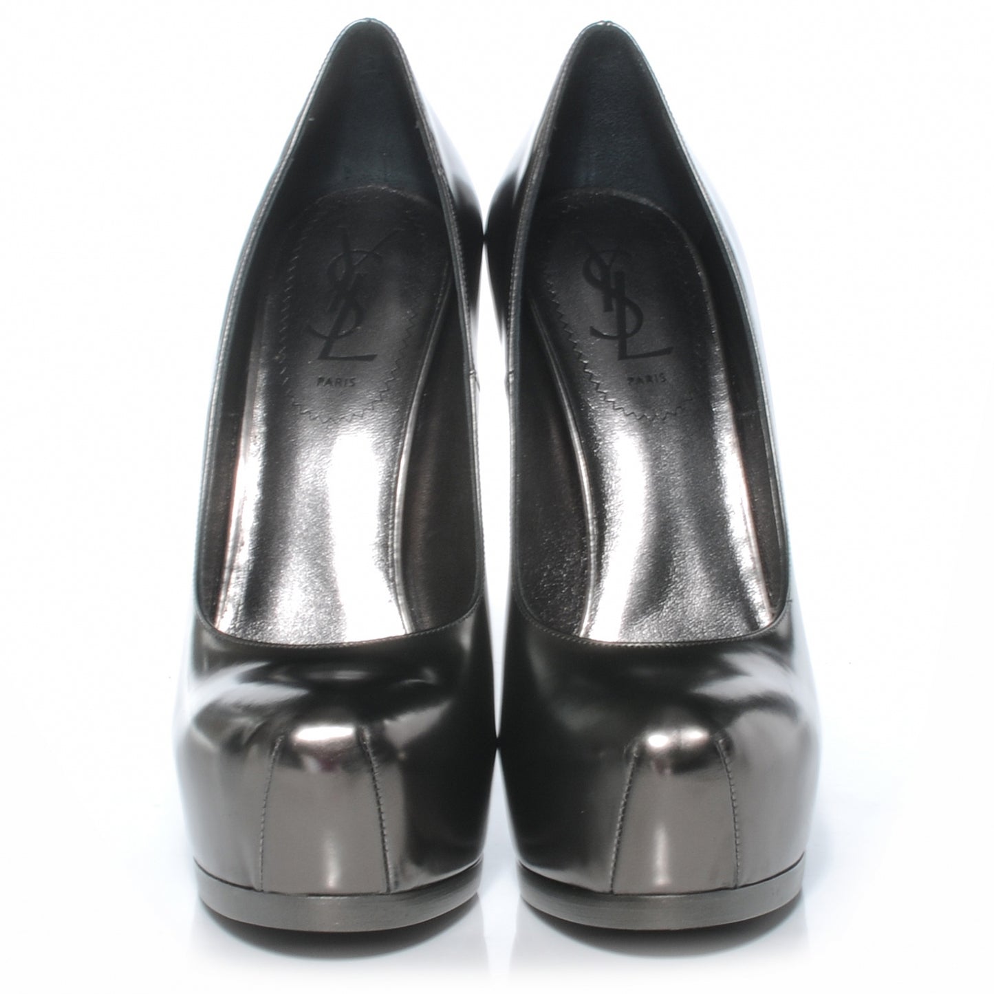Metallic Leather Tribtoo Pumps Heels 37.5 Anthracite