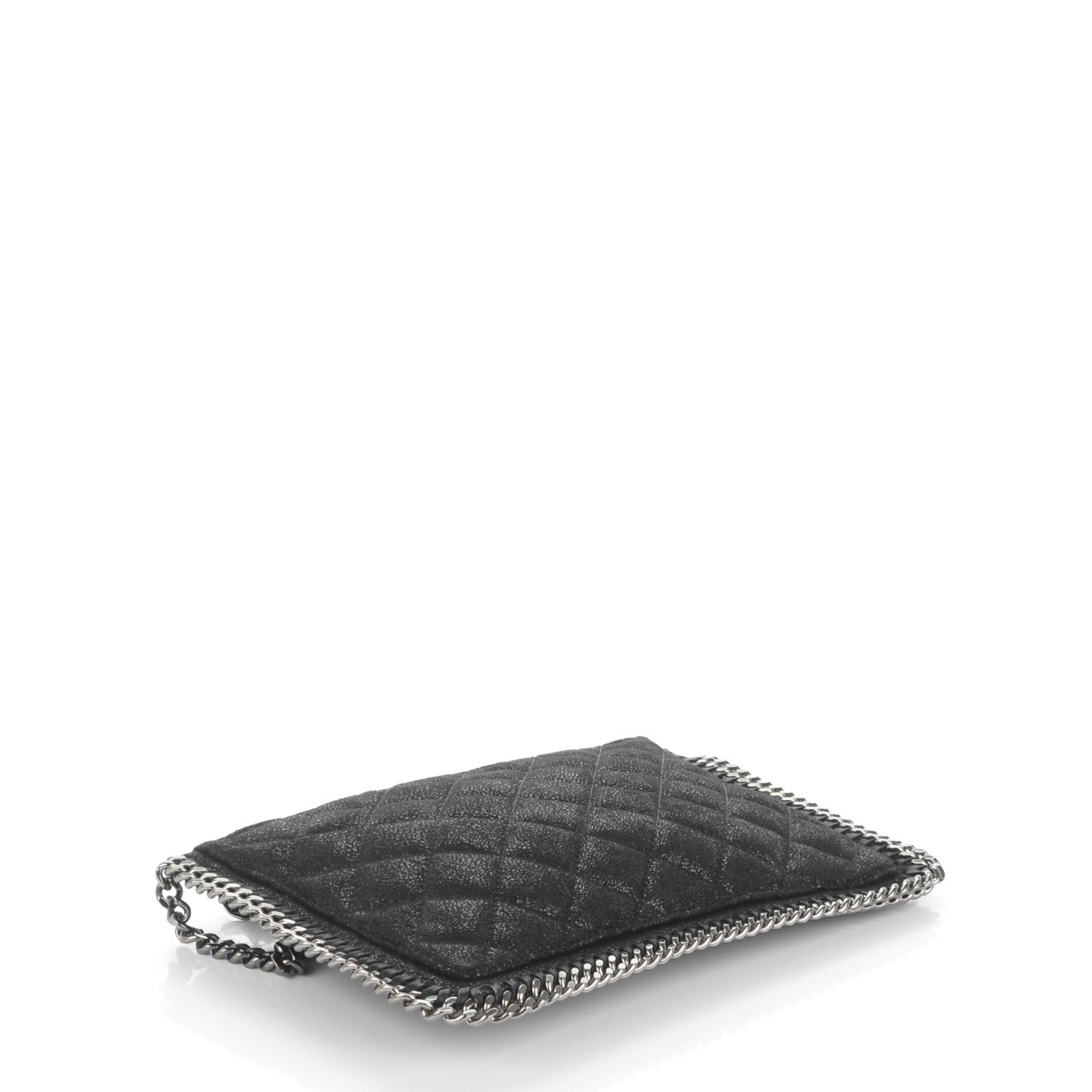 Stella McCartney Shaggy Deer Quilted Falabella Wristlet Black 4 of 7
