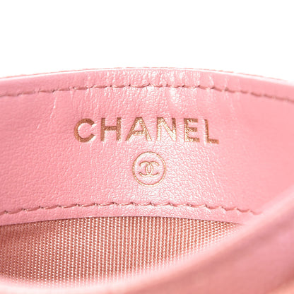 Chanel Iridescent Caviar Quilted Card Holder Rose Pink 6 of 9