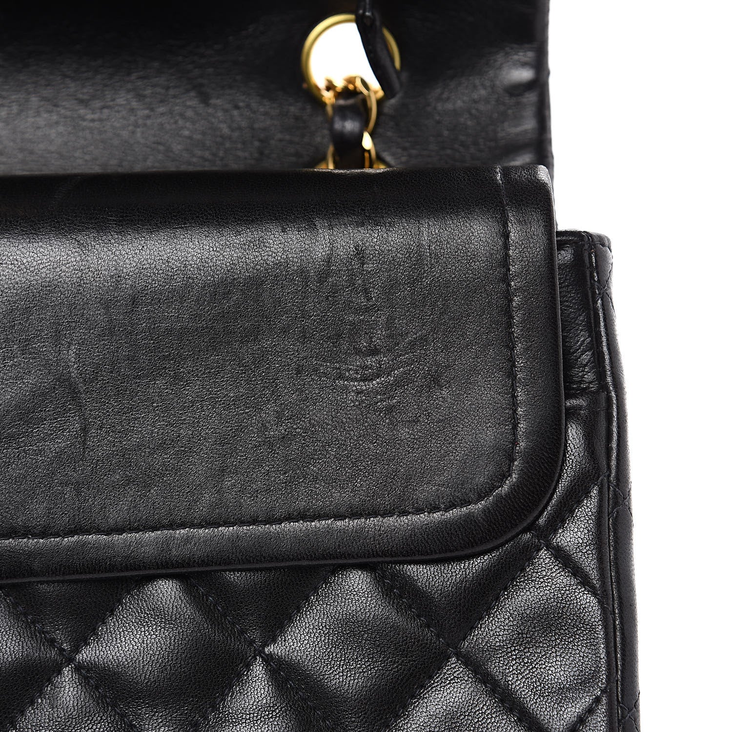 Chanel Lambskin Quilted Medium Double Flap Black 18 of 20